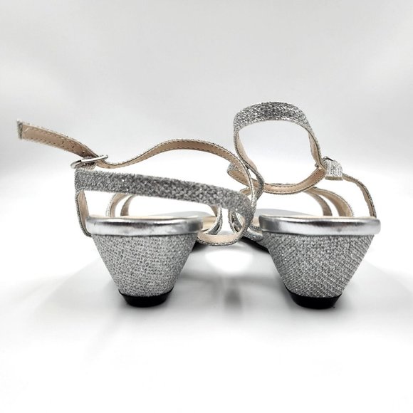 TOUCH UPS Women's Silver Lena Wedge Sandal Size US 8.5M - Picture 2 of 5